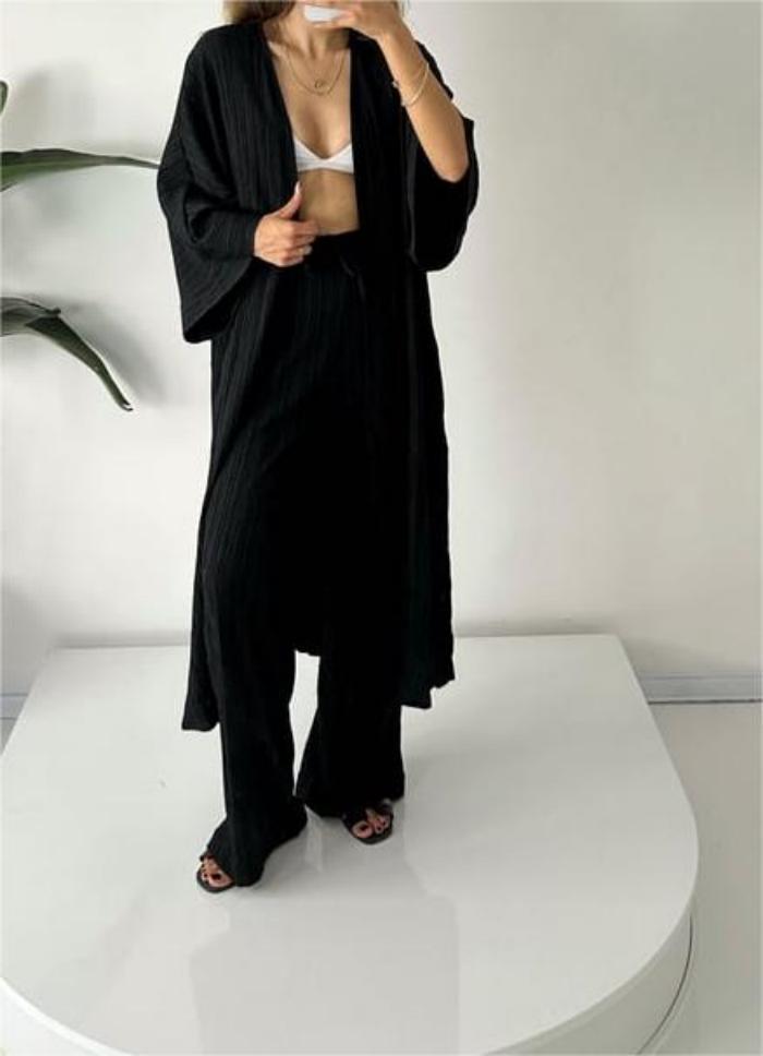 Noemi | Set di pantaloni e cardigan rilassato