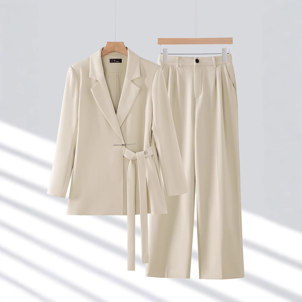 Adelie - Elegante completo con blazer e pantaloni a gamba larga