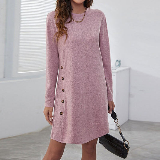 Chantal - Abito mini casual chic a maniche lunghe