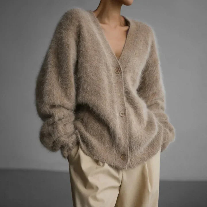Esther - Cardigan in cashmere con scollo a V