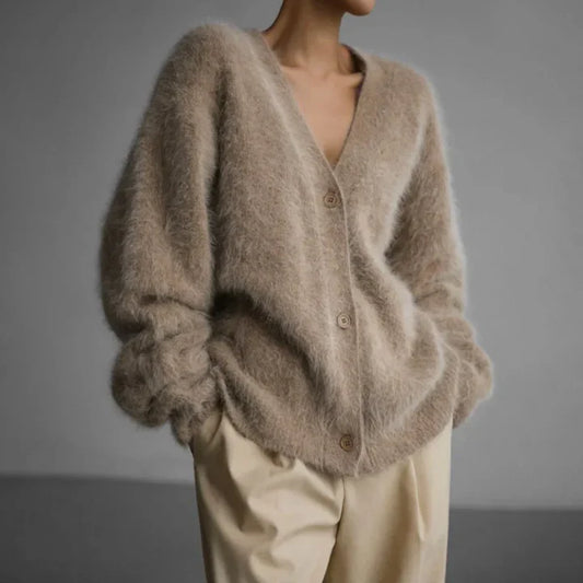Maida - Cardigan in cashmere con scollo a V