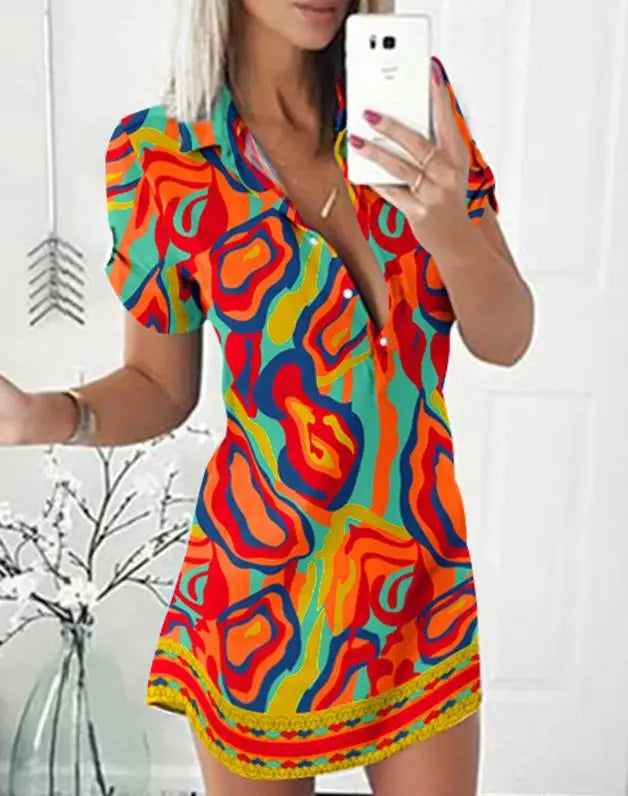 Aurora - Elegante mini abito stampato