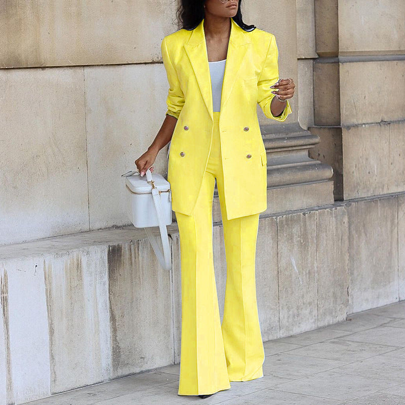 Kyla - Elegante completo giacca e pantaloni a gamba larga
