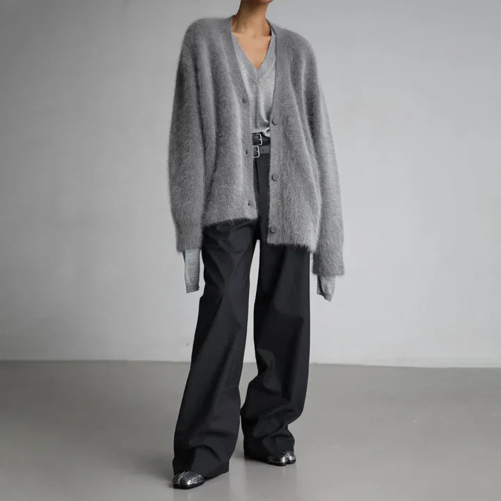 Maida - Cardigan in cashmere con scollo a V