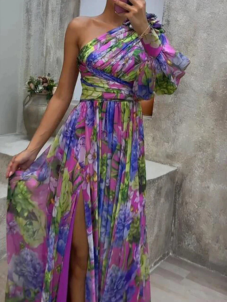 Lilac - Maxi abito a una manica