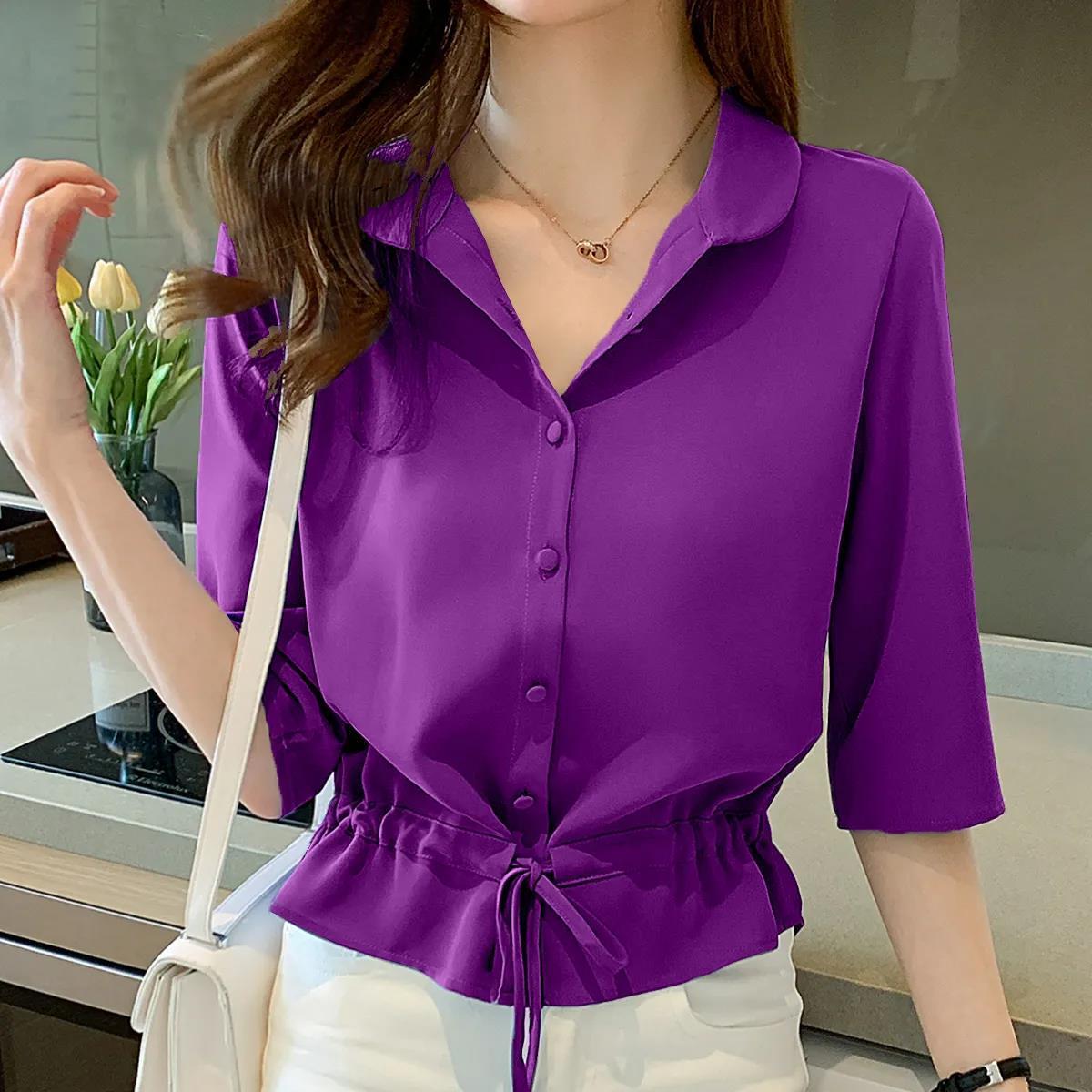 Zyrah - Elegante camicetta polo con bottoni
