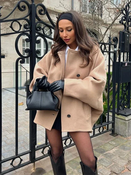 Wanda - Elegante cappotto in lana a maniche lunghe