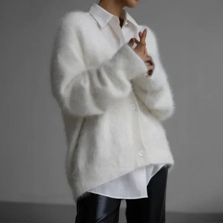 Esther - Cardigan in cashmere con scollo a V
