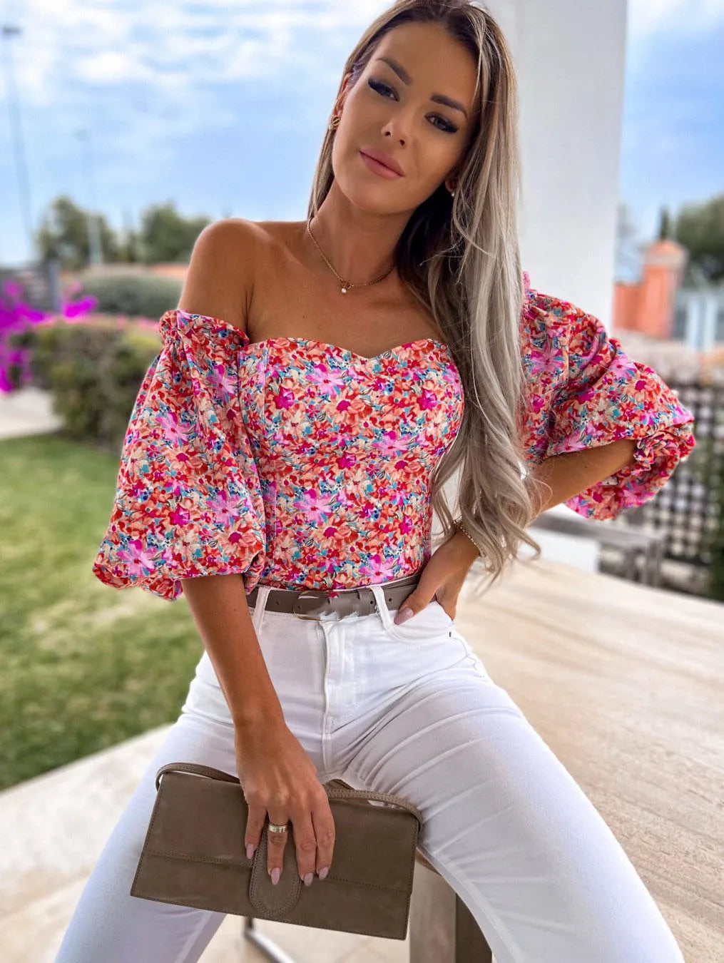 Callie - Camicette floreali off-the-shoulder