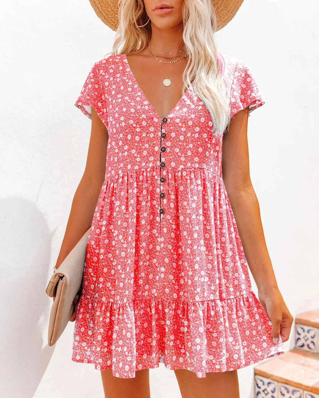 Ziana - Minidress floreale ampio e casual