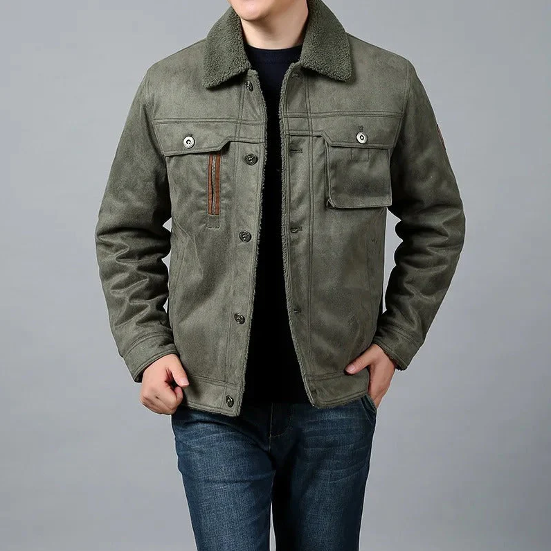 Michael - Giacca Casual in Pile con Bottoni