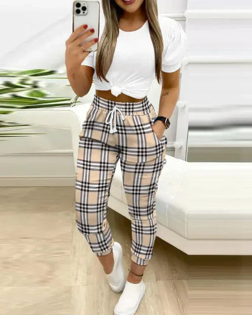 Bernice - Pantaloni con coulisse stampati