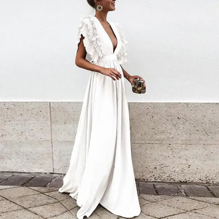 Aurora - Abito elegante con maniche arricciate