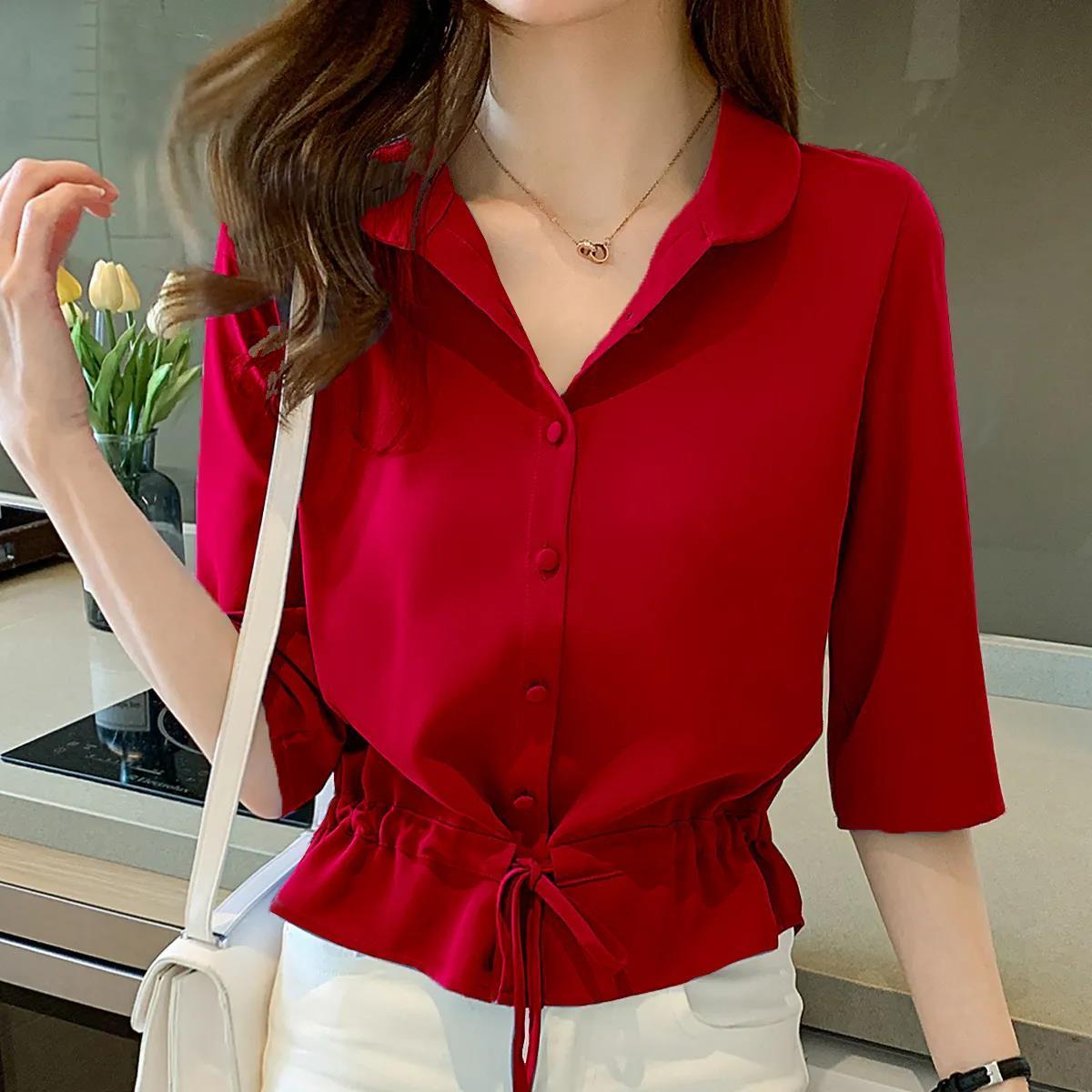 Zyrah - Elegante camicetta polo con bottoni
