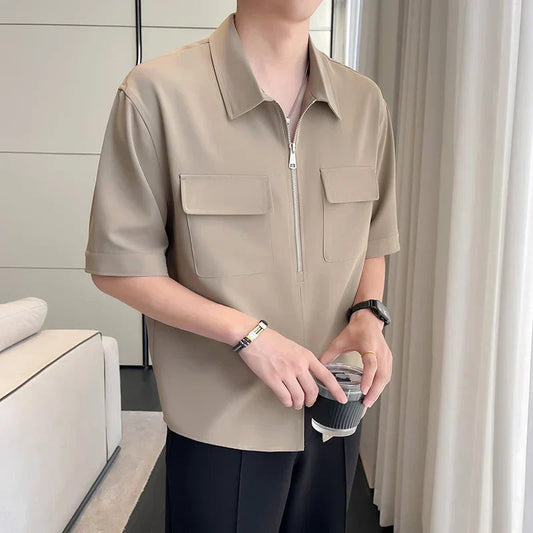 Nico - Polo elegante e ampia con zip a un quarto