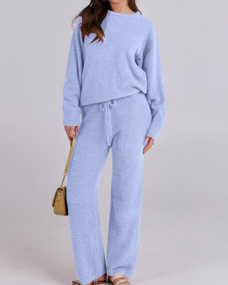 Uzziah - Elegante completo in pile con maglione e pantaloni