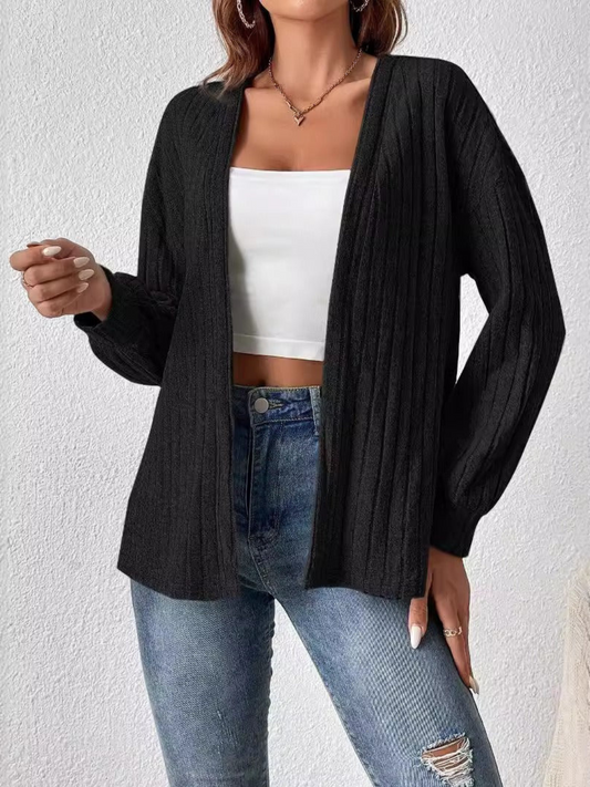 Kaira - Cardigan casual in maglia a coste