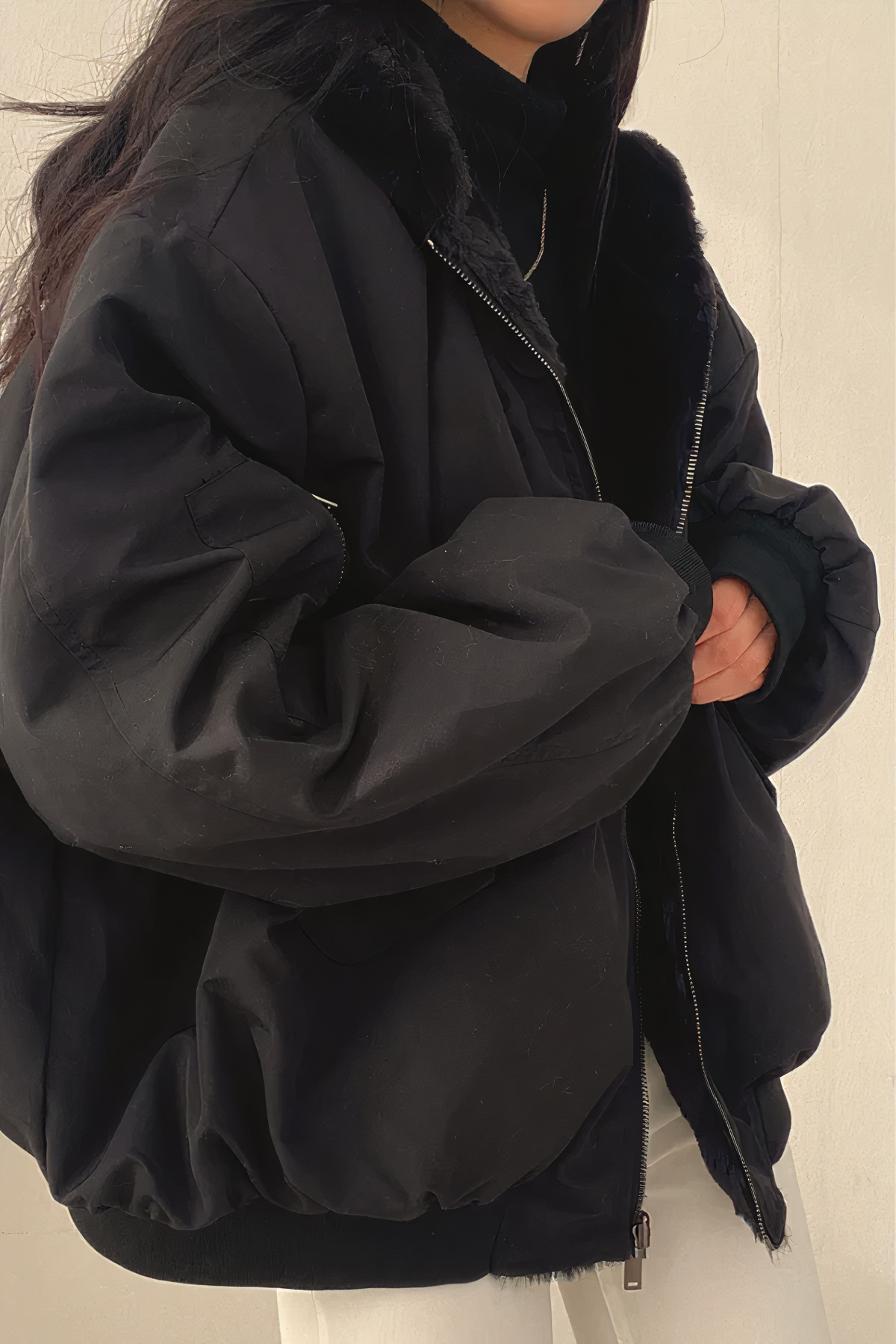 Cappotto invernale con cappuccio in cashmere - Vesper