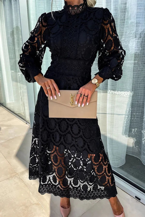Liah - Abito elegante con maniche a lanterna