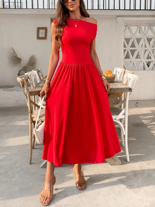 Miriam - Elegante abito monospalla