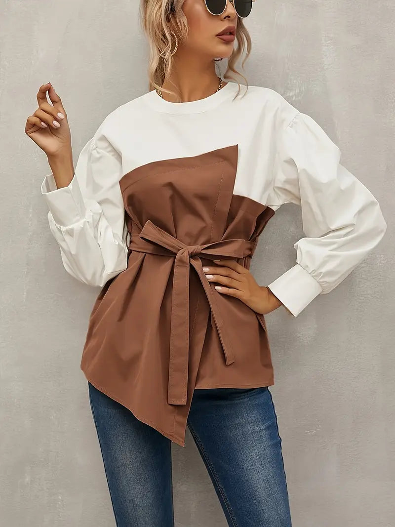 Dorothea - Eleganti top con contrasti di colore per donna