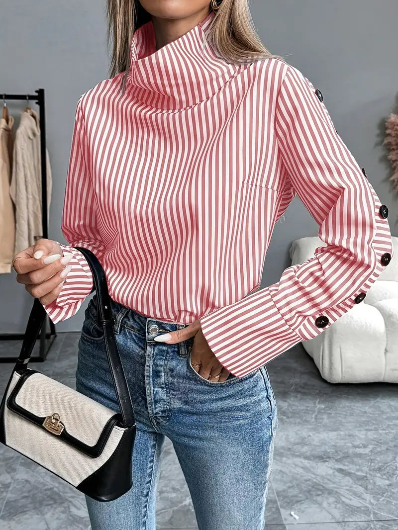 Florence - Camicia a righe a maniche lunghe per donna