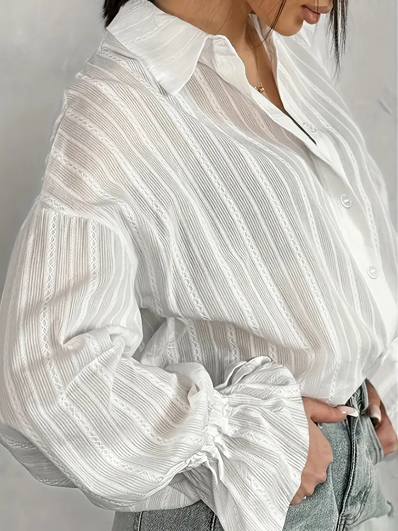 Harriet - Camicia a maniche lunghe con bottoni da donna