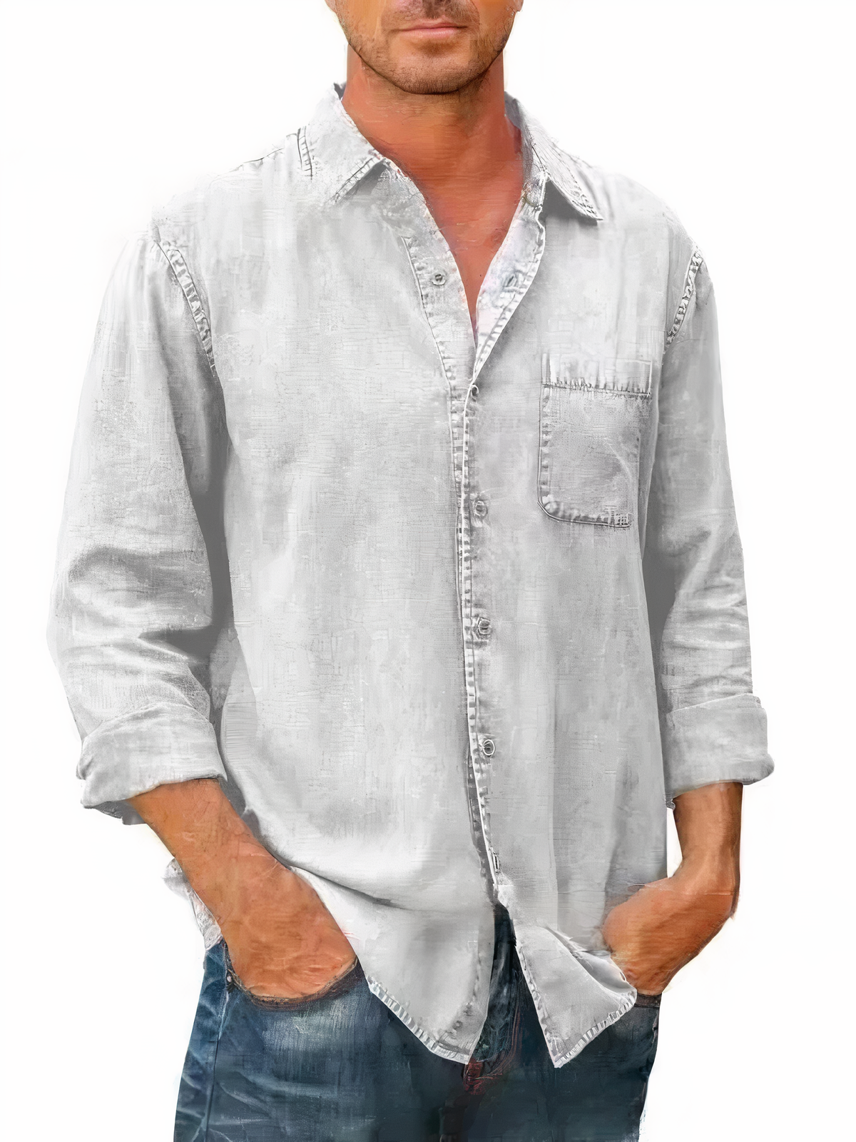 Camicia in denim a maniche lunghe - Mateo