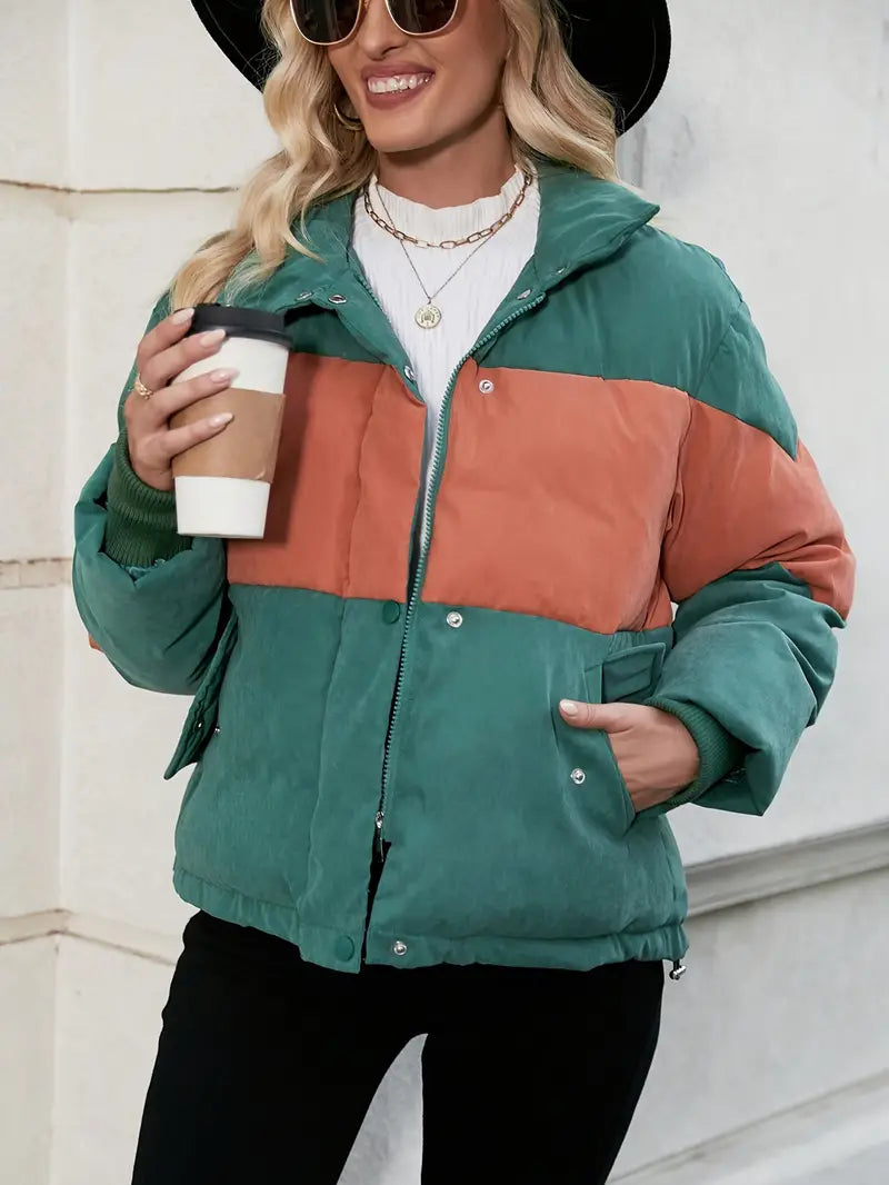 Kendall - Giacca con cerniera e design color block