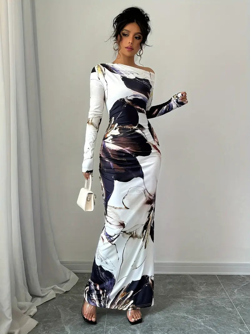 Emma - Elegante abito aderente alla figura con maniche lunghe