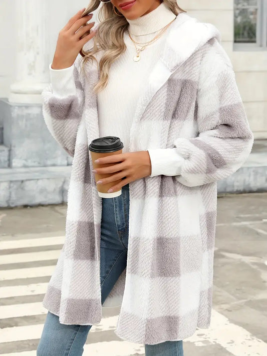 Rachel - Cardigan da donna a maniche lunghe con cappuccio