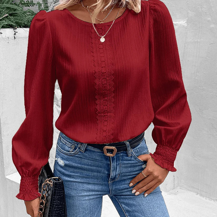 Ruby - Camicetta comoda a maniche lunghe in stile casual