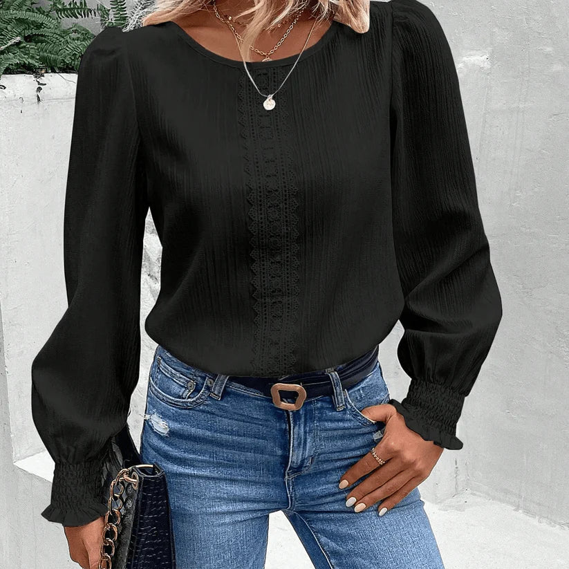 Ruby - Camicetta comoda a maniche lunghe in stile casual