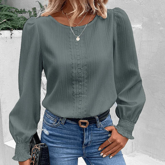 Ruby - Camicetta comoda a maniche lunghe in stile casual