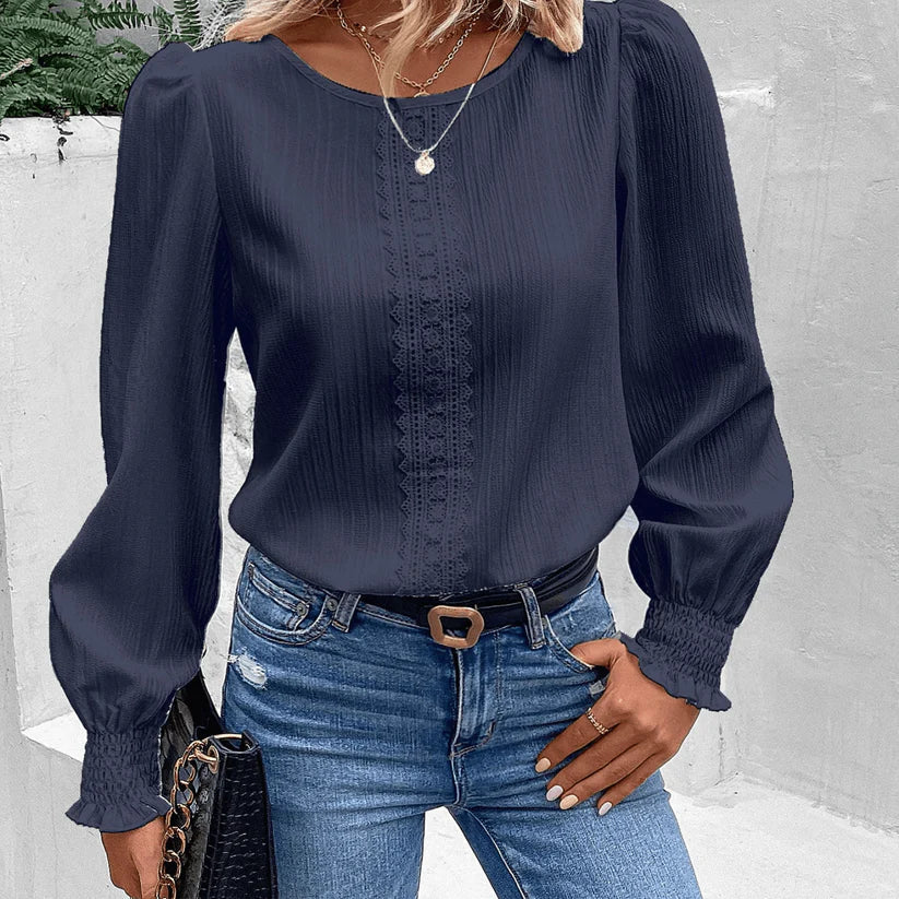 Ruby - Camicetta comoda a maniche lunghe in stile casual