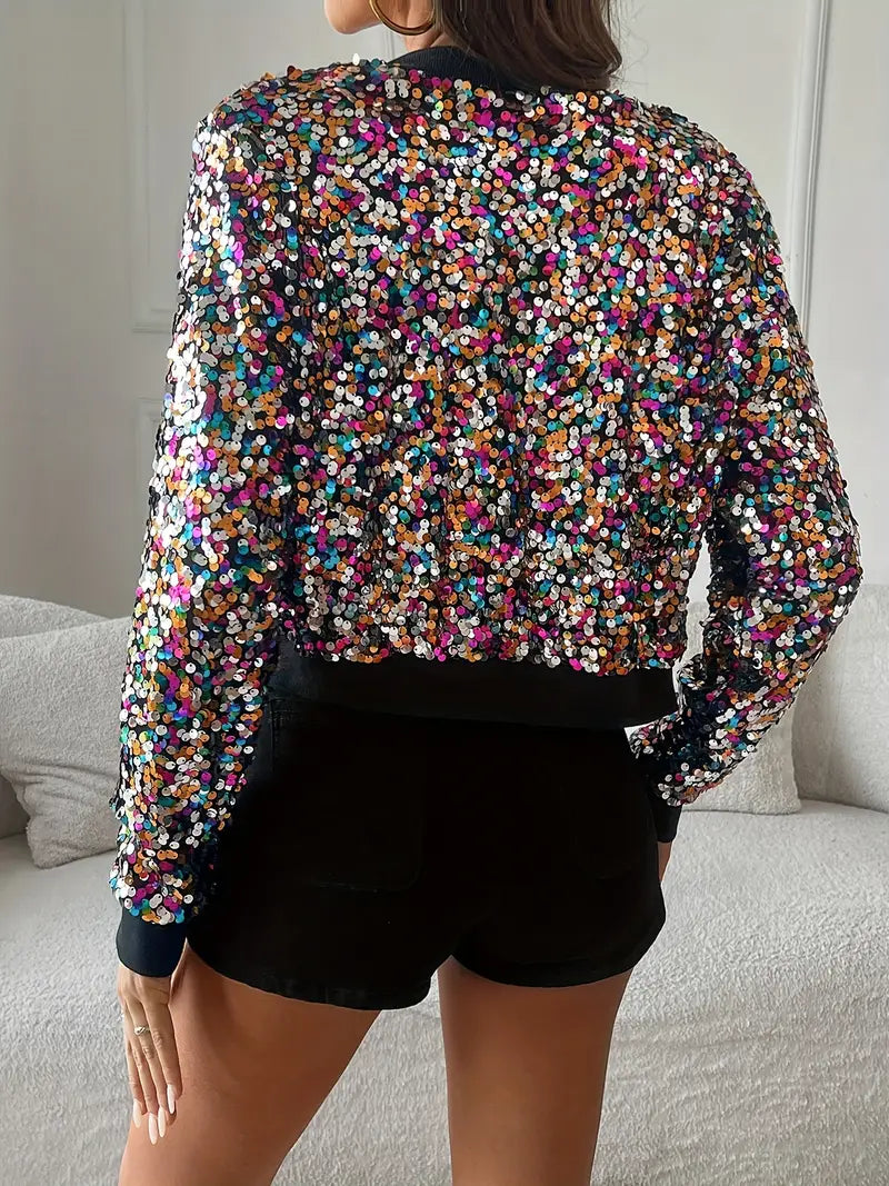 Iris - Giacca casual con paillettes da donna