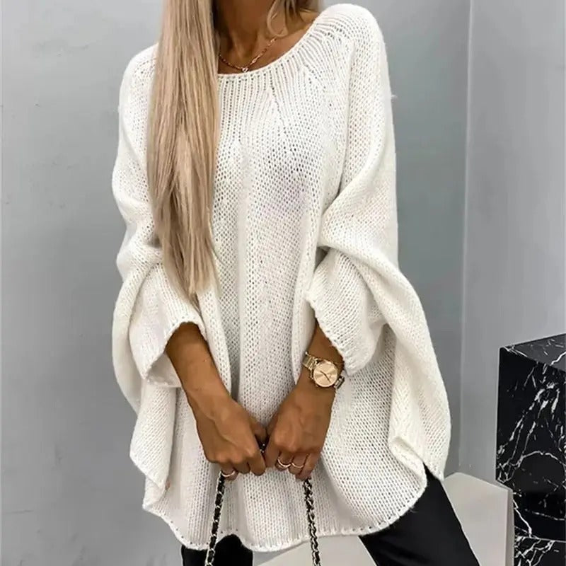 Quirina - Maglione elegante oversize con girocollo