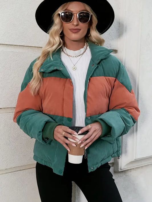 Kendall - Giacca con cerniera e design color block