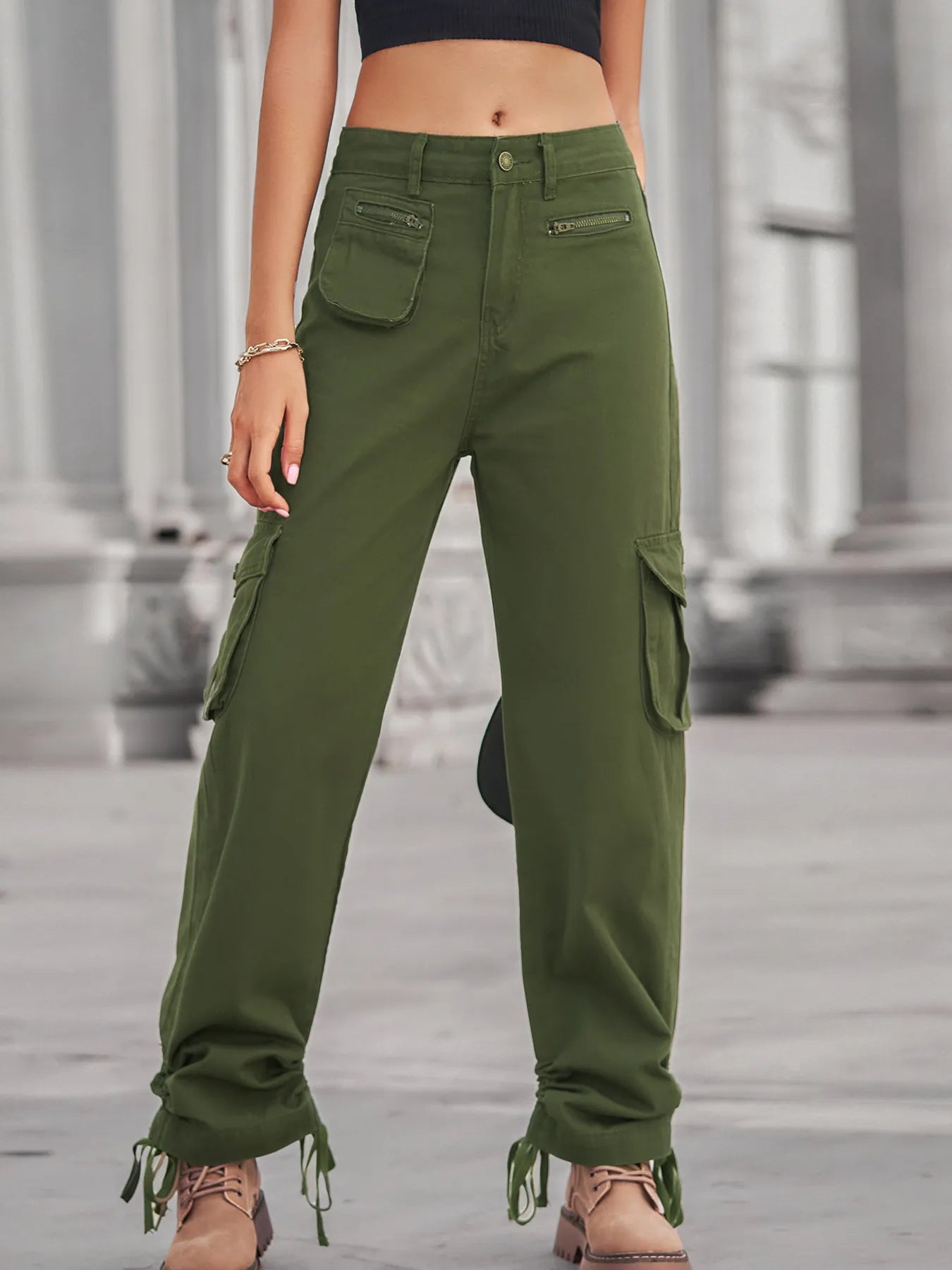 Solene - Pantaloni cargo in stile casual