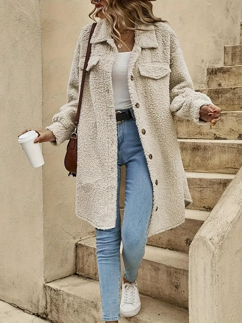 Avis - Cardigan in morbido pile Teddy