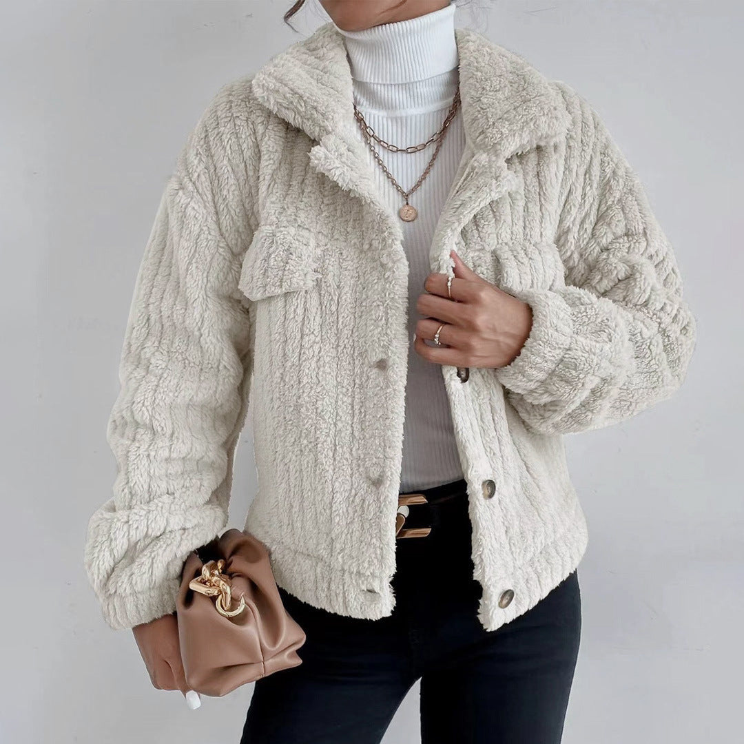 Katharina - Cappotto tipo giacca in morbida felpa accogliente