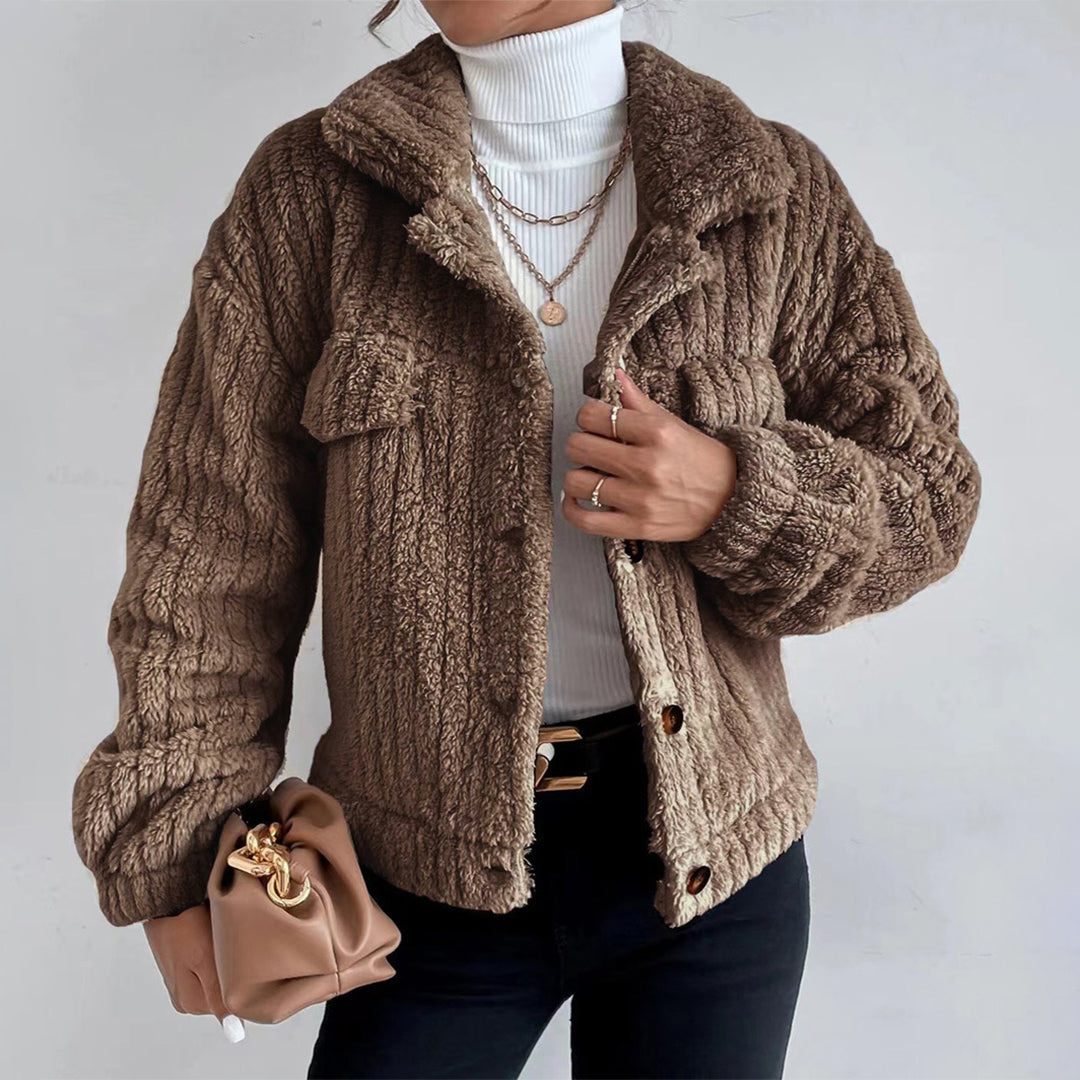 Katharina - Cappotto tipo giacca in morbida felpa accogliente