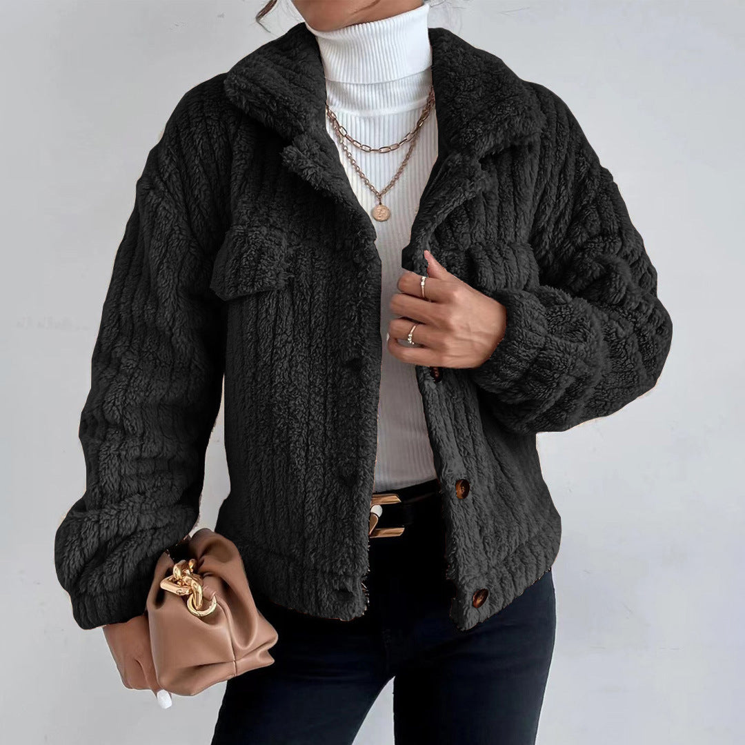 Katharina - Cappotto tipo giacca in morbida felpa accogliente