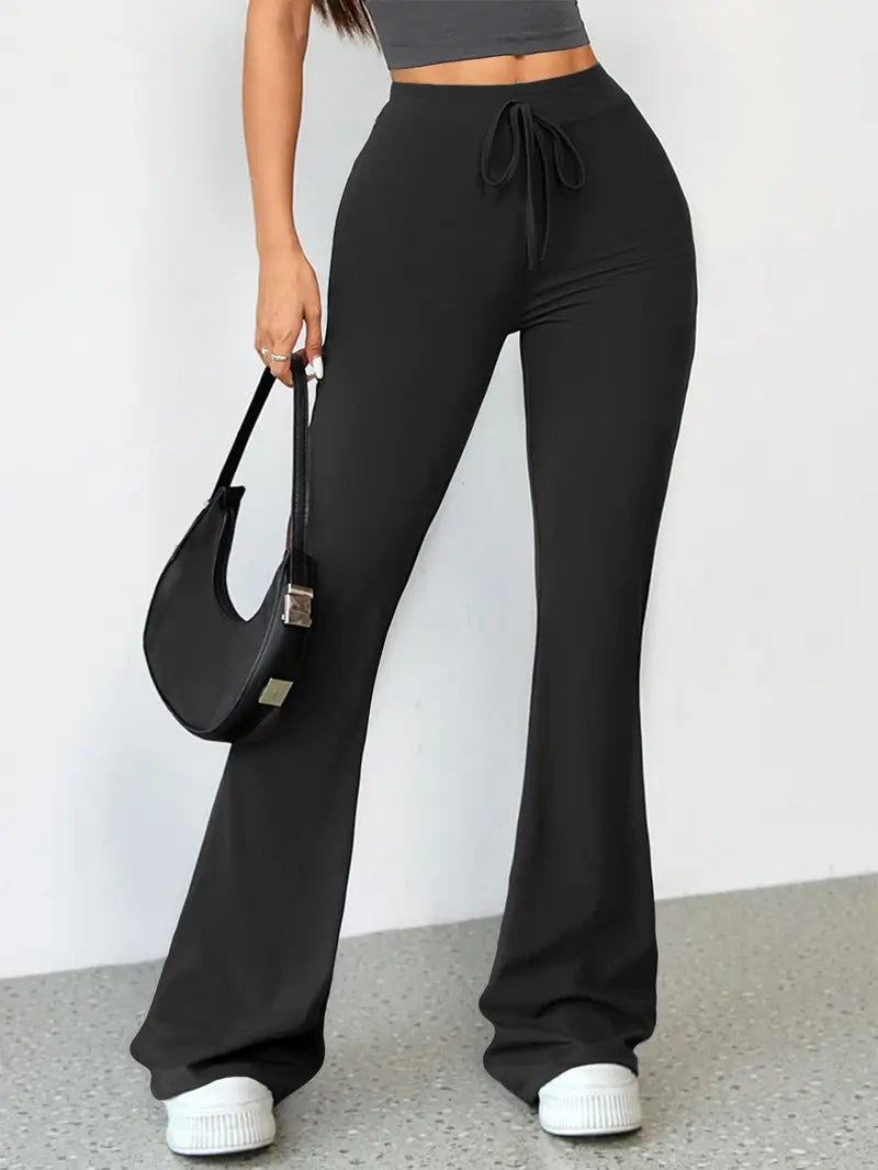 Amelia - Pantaloni svasati con coulisse e vita elastica