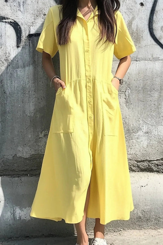 Matilda - Abito casual a maniche corte con bottoni