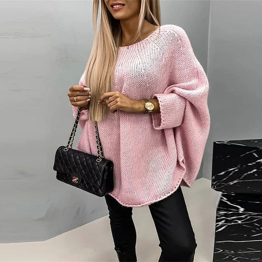 Quirina - Maglione elegante oversize con girocollo
