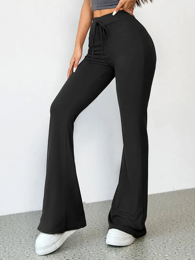 Amelia - Pantaloni svasati con coulisse e vita elastica