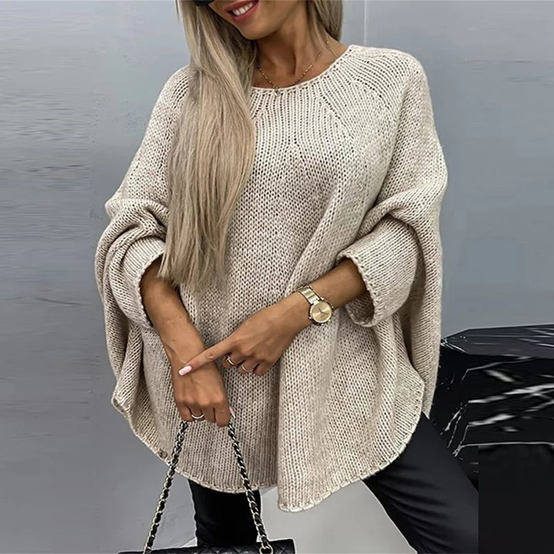 Quirina - Maglione elegante oversize con girocollo