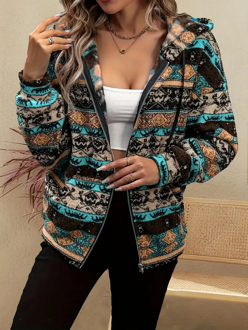 Karri - Giacca con cappuccio con cerniera e coulisse