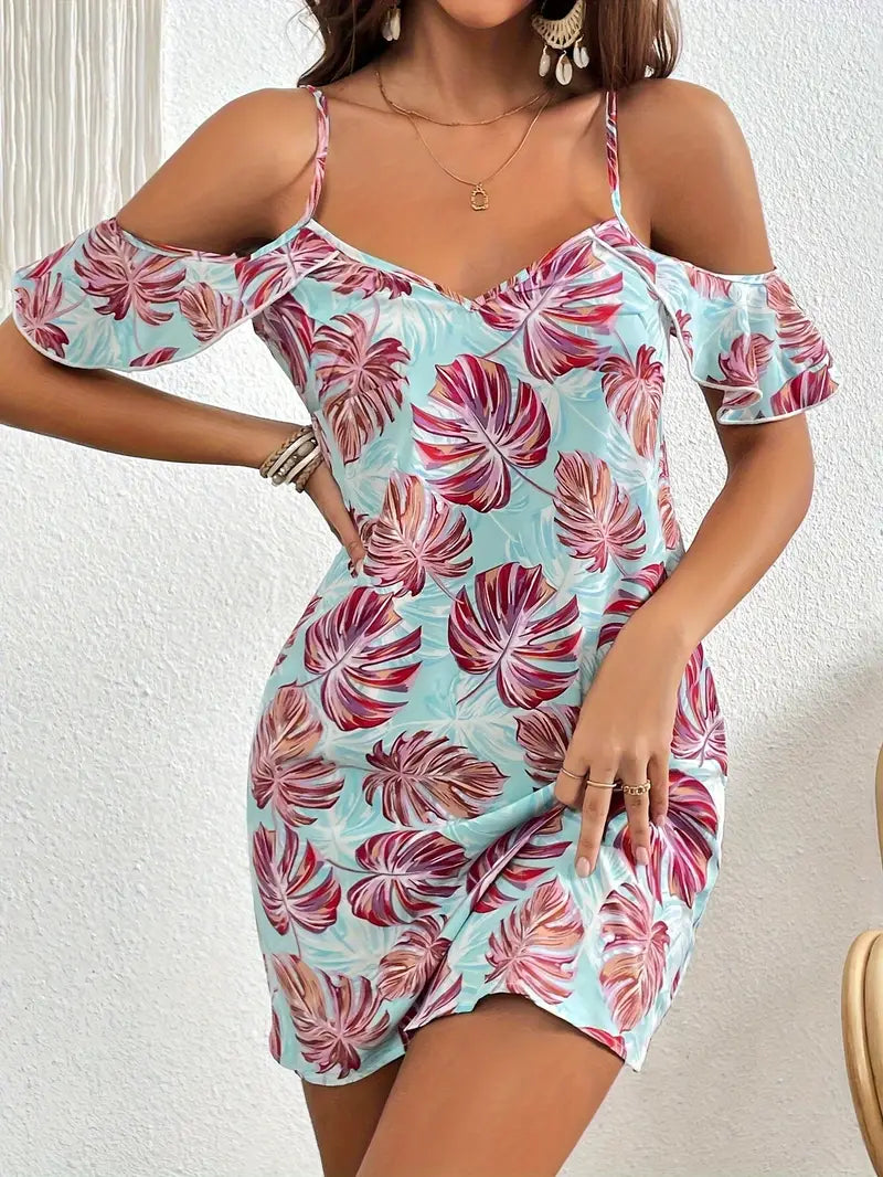 Cora - Abito floreale con spalle scoperte